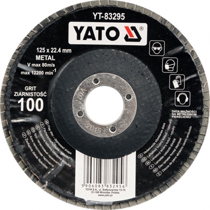 Attēls no Lāpstveida slīpēšanas disks Yato YT-83293; P60; 125x22 mm