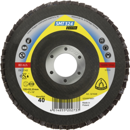 Picture of Lāpstveida slīpēšanas disks Klingspor 321510; 125x22,23 mm; G40; 10 gab.