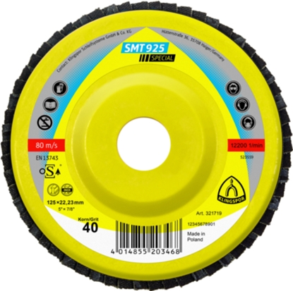 Picture of Lāpstveida slīpēšanas disks Klingspor 321675; 125x22,23 mm; G60; 10 gab.