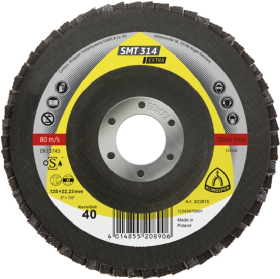 Picture of Lāpstveida slīpēšanas disks Klingspor 322808; 115x22,23 mm; G36; 10 gab.