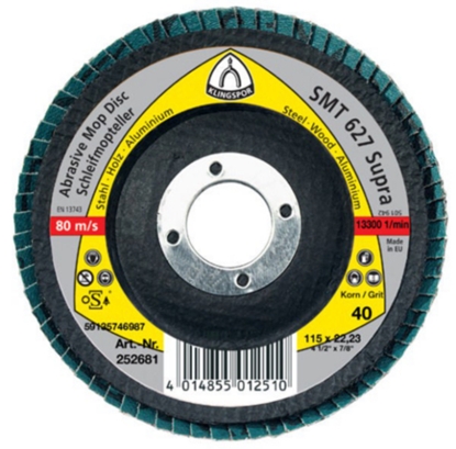 Picture of Lāpstveida slīpēšanas disks Klingspor 322822; 125x22,23 mm; G60; 10 gab.