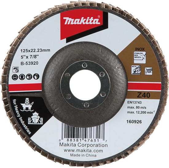 Изображение Lāpstveida slīpēšanas disks Makita B-53920; 125 mm; Z40
