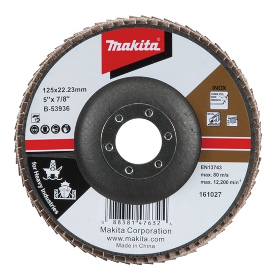 Изображение Lāpstveida slīpēšanas disks Makita B-53942; 125 mm; Z80
