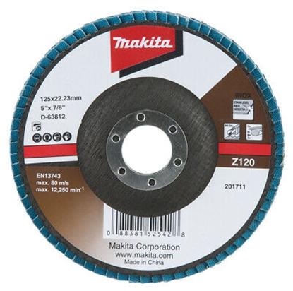Изображение Lāpstveida slīpēšanas disks Makita Economy type; 125 mm; Z120; 10 gab.