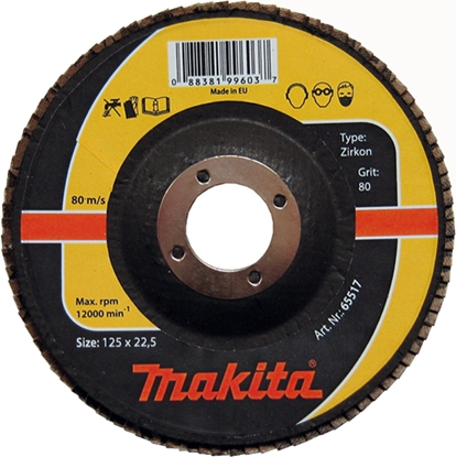 Picture of Lāpstveida slīpēšanas disks Makita P-65517; 125x22,5 mm; K80