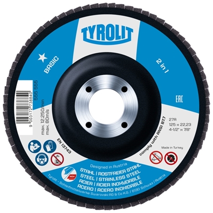 Picture of Lāpstveida slīpēšanas disks Tyrolit 34659316; 125 mm; P80