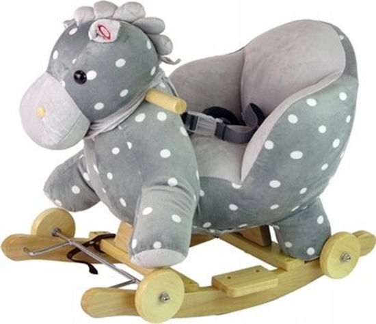 Picture of LeanToys Ko Na Biegunach 2 w 1 Jedzik Niebieski W Kropki