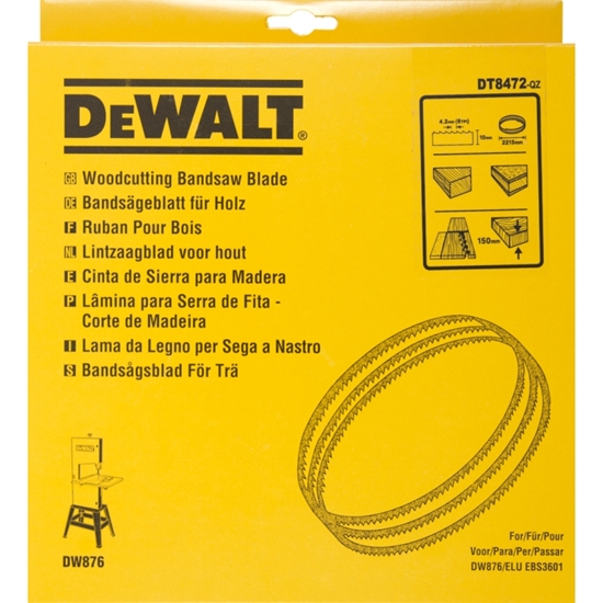 Изображение Lentzāģa griešanas lente DeWalt; 2215x10x0,4 mm; 6 TPI; 1 gab.