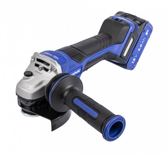 Picture of Leņķa slīpmašīna RawlPlug R-PAG18-PV-XL2; 18 V; 2x5,0 Ah akum.