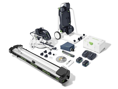 Изображение Leņķzāģis Festool KSC 60 EB 5,0 I-UG-Set KAPEX; 2x18 V; 2x5,0 Ah akum.