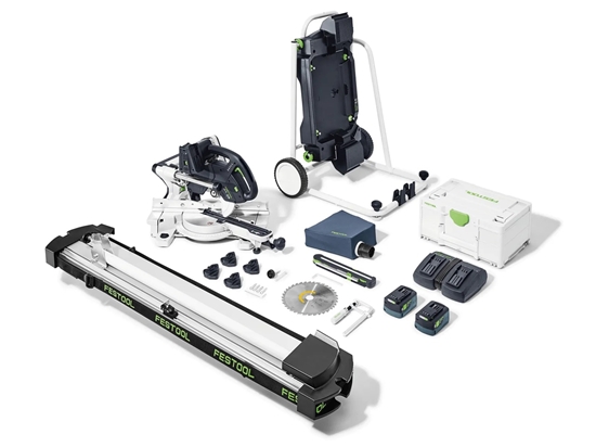 Изображение Leņķzāģis Festool KSC 60 EB 5,0 I-UG-Set KAPEX; 2x18 V; 2x5,0 Ah akum.