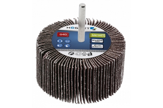 Изображение Loksnīšu slīpēšanas disks Hogert HT8D025; 80x40x6 mm; G150