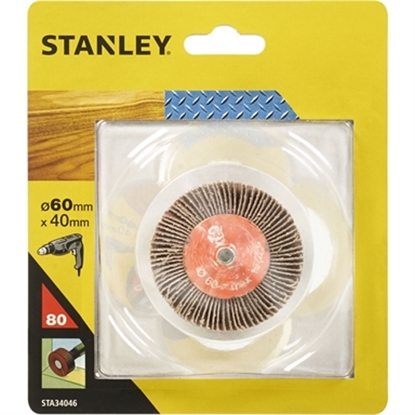 Изображение Loksnīšu slīpēšanas disks Stanley 60 mm; P80; 1 gab.