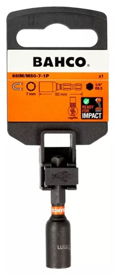Picture of Magnētiska uzgriežņu galviņa Bahco 66IM/M50-7-1P; 7 mm