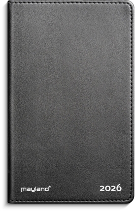 Изображение Mayland-Burde Kalendarz notatek 2 dni czarny skóra sztuczna 2026
