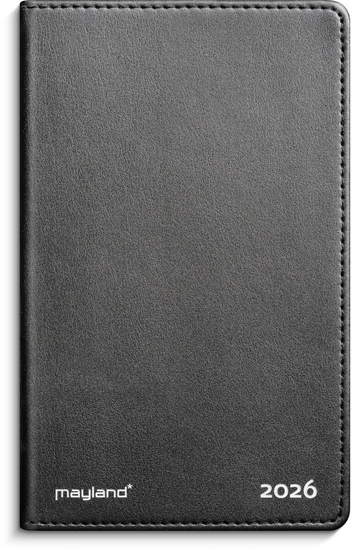 Изображение Mayland-Burde Kalendarz notatek 2 dni czarny skóra sztuczna 2026