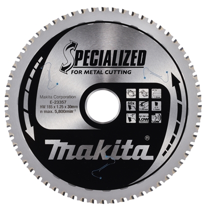 Изображение Makita  E-23357 HM Metallsägeblatt 185x30x60Z