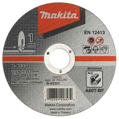 Изображение Makita B-45331 cutting disk 125x1mm Alu