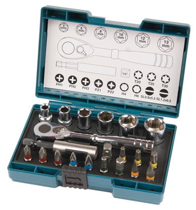 Изображение Makita B-54081 Ratchet + Bit Set