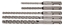 Изображение Makita B-58992 NEMESIS2 Drill Set SDS+ 5pcs