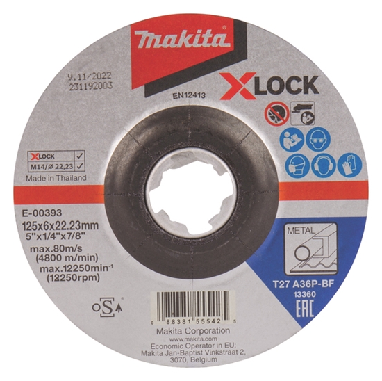 Изображение Makita E-00393 Grinding Disc 125x6mm steel