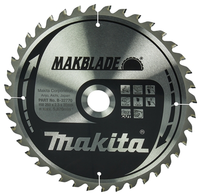 Изображение Makita MAKBLADE Sägeblatt 260x30x40Z