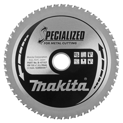 Изображение Makita MAKITA PIA TARCZOWA  150x20x52z CIENKIE PYTY METALOWE (DCS551/DCS53)