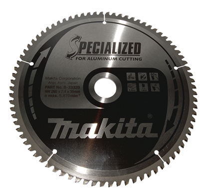 Attēls no Griešanas disks Makita B-33320; 260x30 mm; Z80; -5°