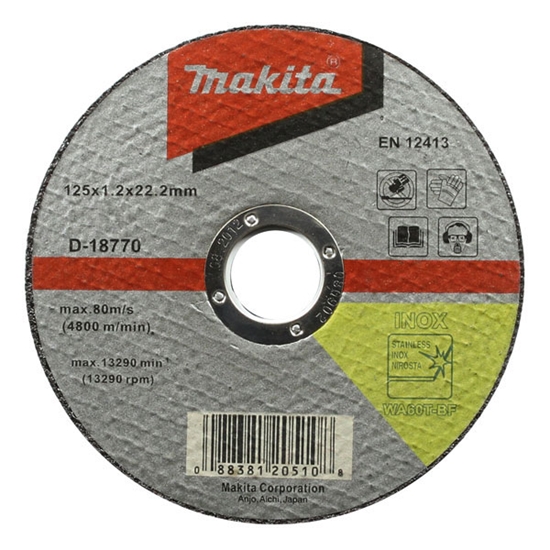 Изображение Abrazīvais griešanas disks Makita; 125x1,2 mm metālam