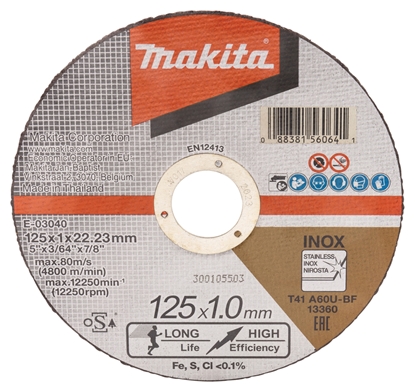 Изображение Makita Makita tarcza tnca extra cienka 125x22,2mm (E-03040)