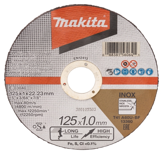 Изображение Makita Makita tarcza tnca extra cienka 125x22,2mm (E-03040)