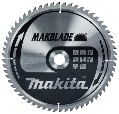 Изображение Griešanas disks kokam Makita B-32817; 305 mm