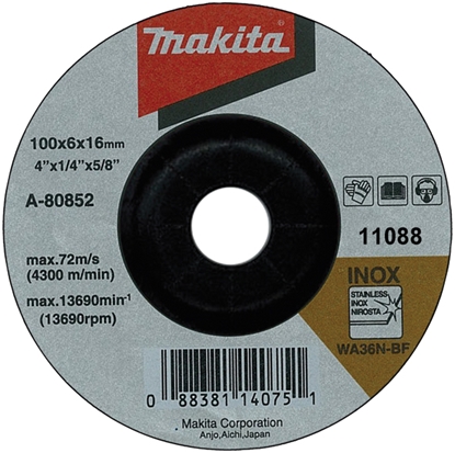 Изображение Slīpēšanas disks Makita A-80656; 125x6 mm