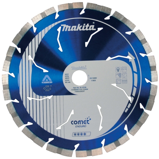 Изображение Makita Tracza tnca diamentowa segmentowa Comet Stealth Enduro 230 x 22,23mm (B-12756)