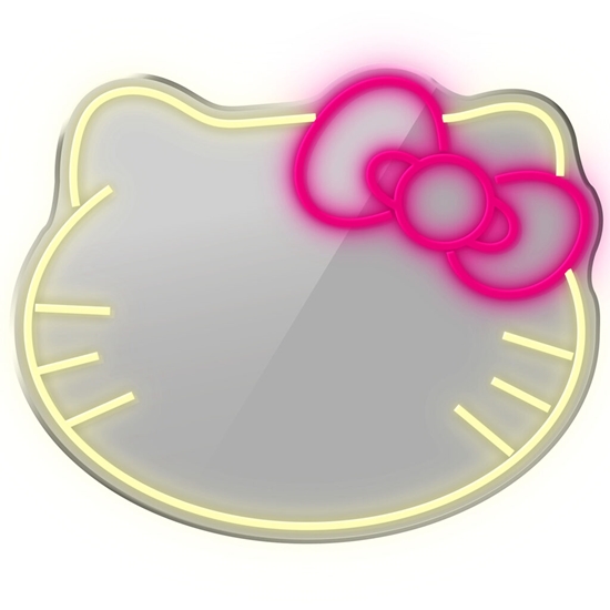Picture of Manta MASNL129WH  Style Neon Lights Cat With A Bow LED Neon Mirror