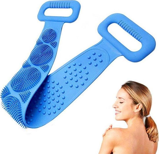 Picture of Masaer TopShine MASAER Silikonowa Myjka do Pleców Dwustronna niebieska AG672B () - 4488-uniw