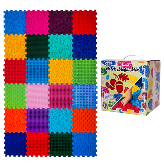 Picture of Masāžas ortopēdiskais paklājiņš Ortek "Puzzle Mega Mix" 24 moduļi