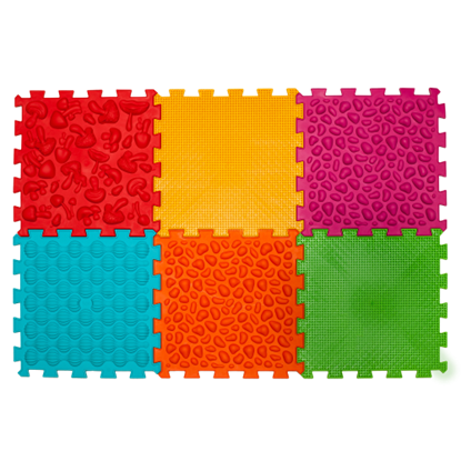 Picture of Masāžas paklājiņš “Ortek Mix Puzzle” 6 elementi Mīksts