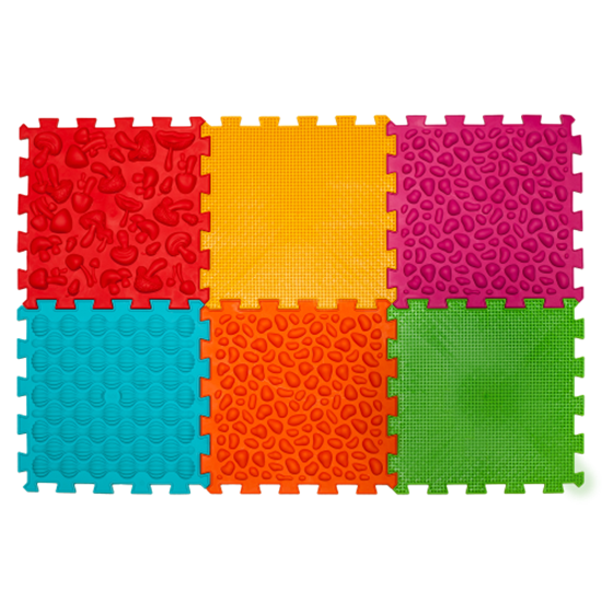 Picture of Masāžas paklājiņš “Ortek Mix Puzzle” 6 elementi Mīksts