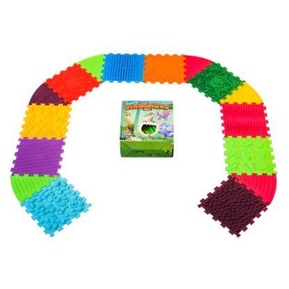 Picture of Masāžas paklājiņš Ortek Dinosaurs Puzzle 10 elementi + 6 trijstūri