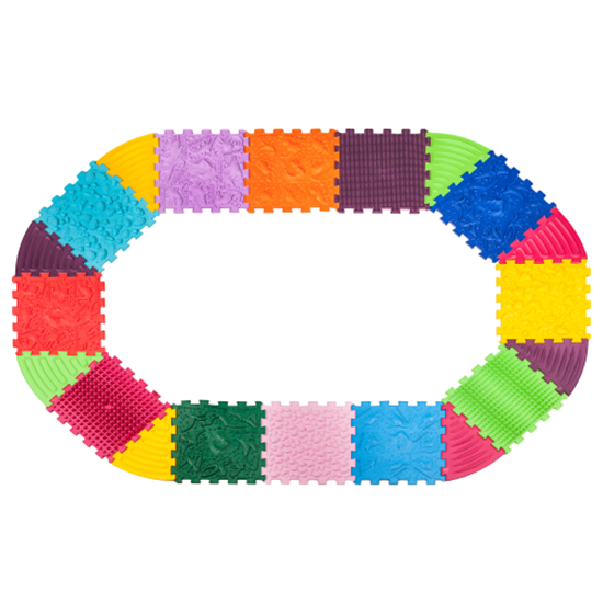 Picture of Masāžas paklājiņš Ortek Dinosaurs Puzzle 12 elementi + 8 trīsstūri