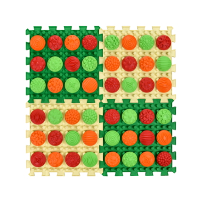 Picture of Masāžas paklājiņš Ortek Mix Puzzle 4 daļas + 4 moduļu komplekti Patterns