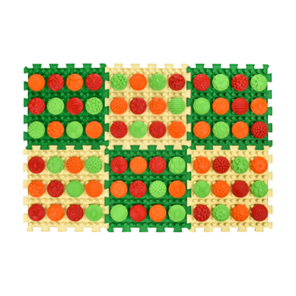 Picture of Masāžas paklājiņš Ortek Mix Puzzle 6 daļas + 6 moduļu komplekti Patterns