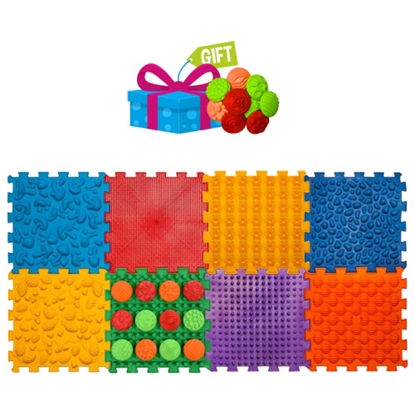 Picture of Masāžas paklājiņš Ortek Mix Puzzles, 8 gab. + brīvi raksti