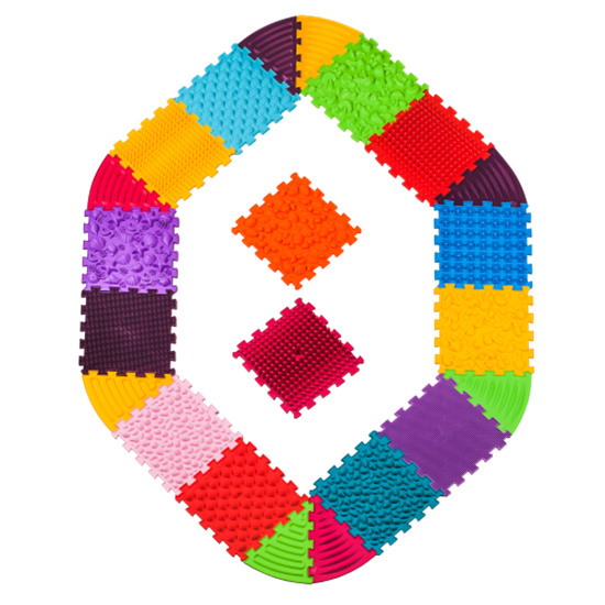 Picture of Masāžas paklājiņš Ortek Puzzle 14 elementi + 8 trīsstūri