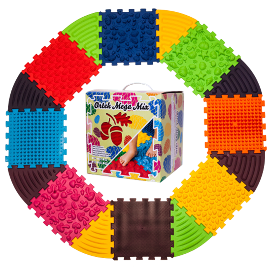 Picture of Masāžas paklājiņš Ortek Puzzle 8 elementi + 8 trīsstūri