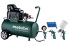 Picture of METABO KOMPRESOR BASIC 250-50 W OF + LPZ 4  230V 50L 8BAR 120L/MIN BEZOLEJOWY