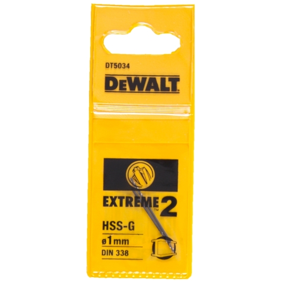 Изображение Metāla urbis DeWalt Extreme2 HSS-G, DIN 338; 1x34 mm; 2 gab.
