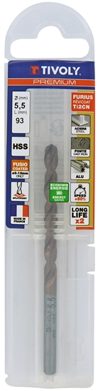 Изображение Metāla urbis Tivoly FURIUS; HSS; DIN 338; 6x93 mm