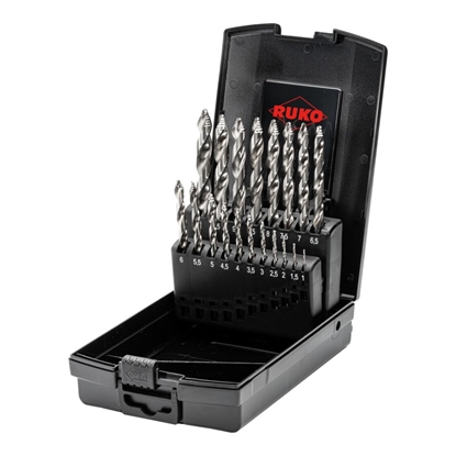 Изображение Metāla urbju komplekts  Ruko ULTIMATECUT FLOWSTEP; DIN 338; HSS-Co; 1-10 mm; 19 gab.